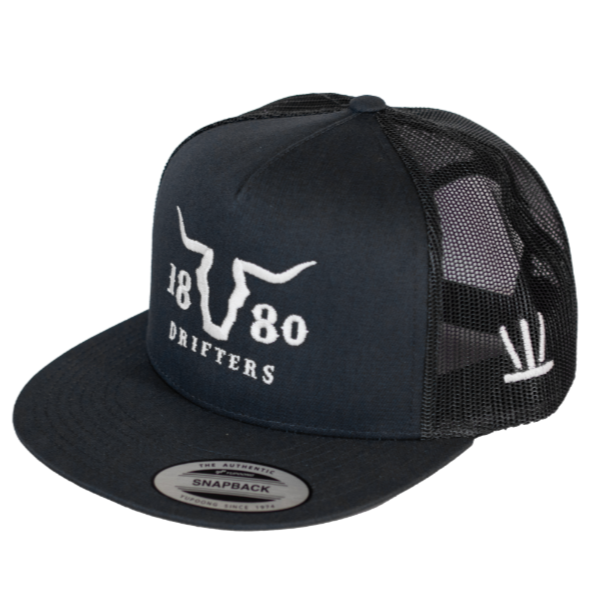 Black Flat Bill Snapback